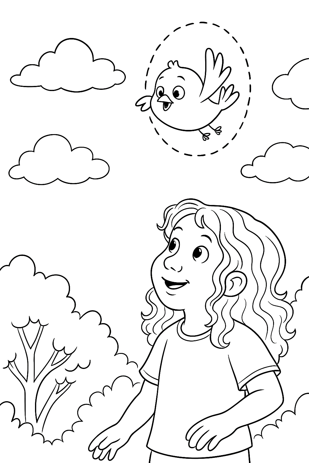 Birdie Coloring Page Preview